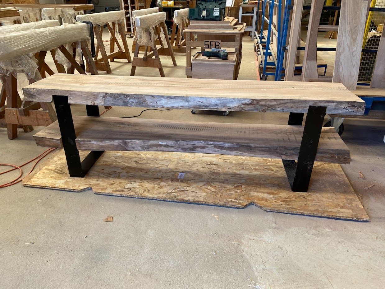 2 Plateaux Etagere Ou Banc Bois Sur Mesure