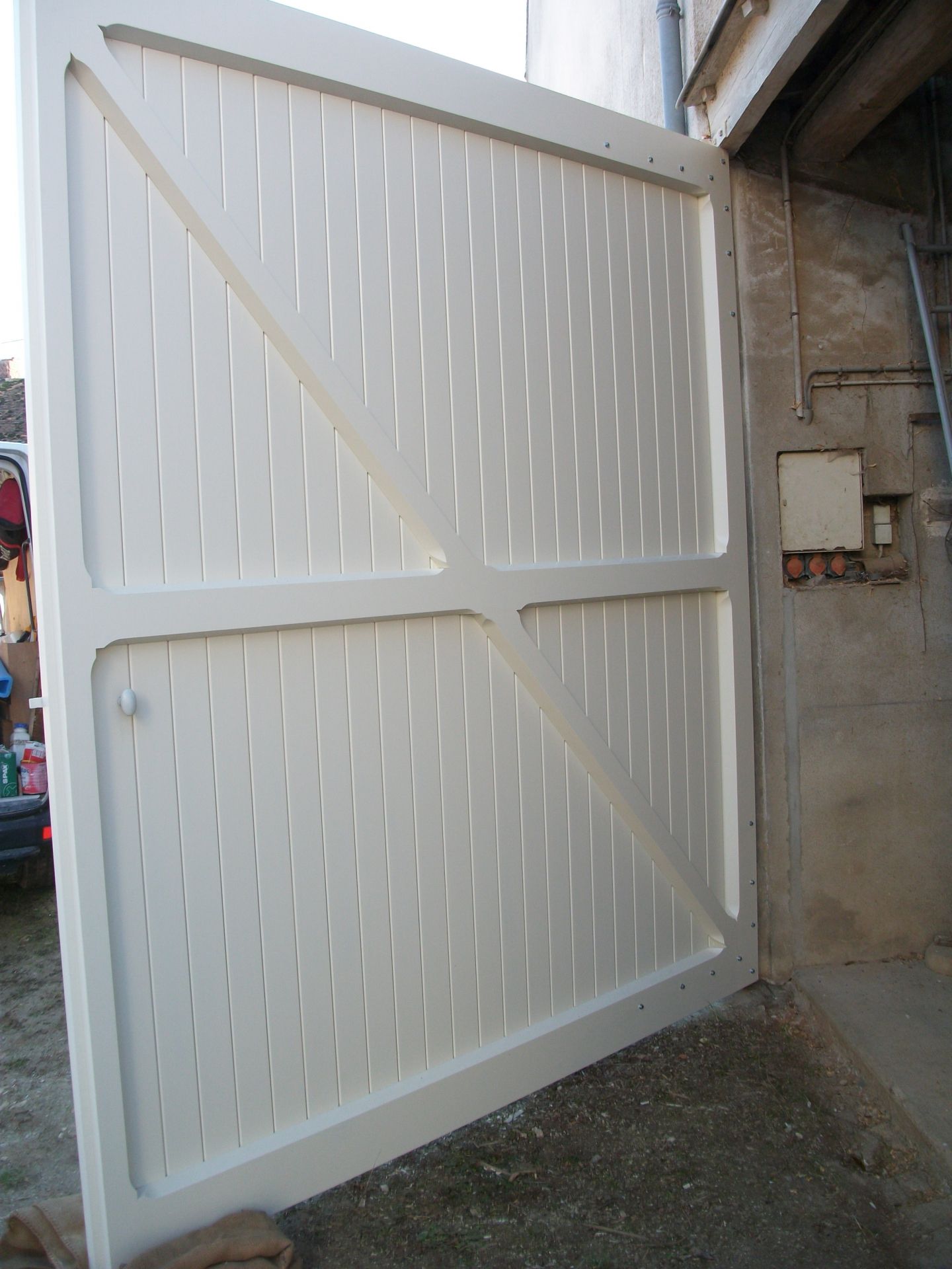 Grande Porte De Grange De Type Portail Sur Mesure 2 Vantaux Vue Int