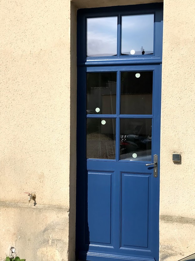 Porte 4 Carreaux 2 Panneaux Ts Avec Imposte 2 Carreaux Bois Sur Mesure