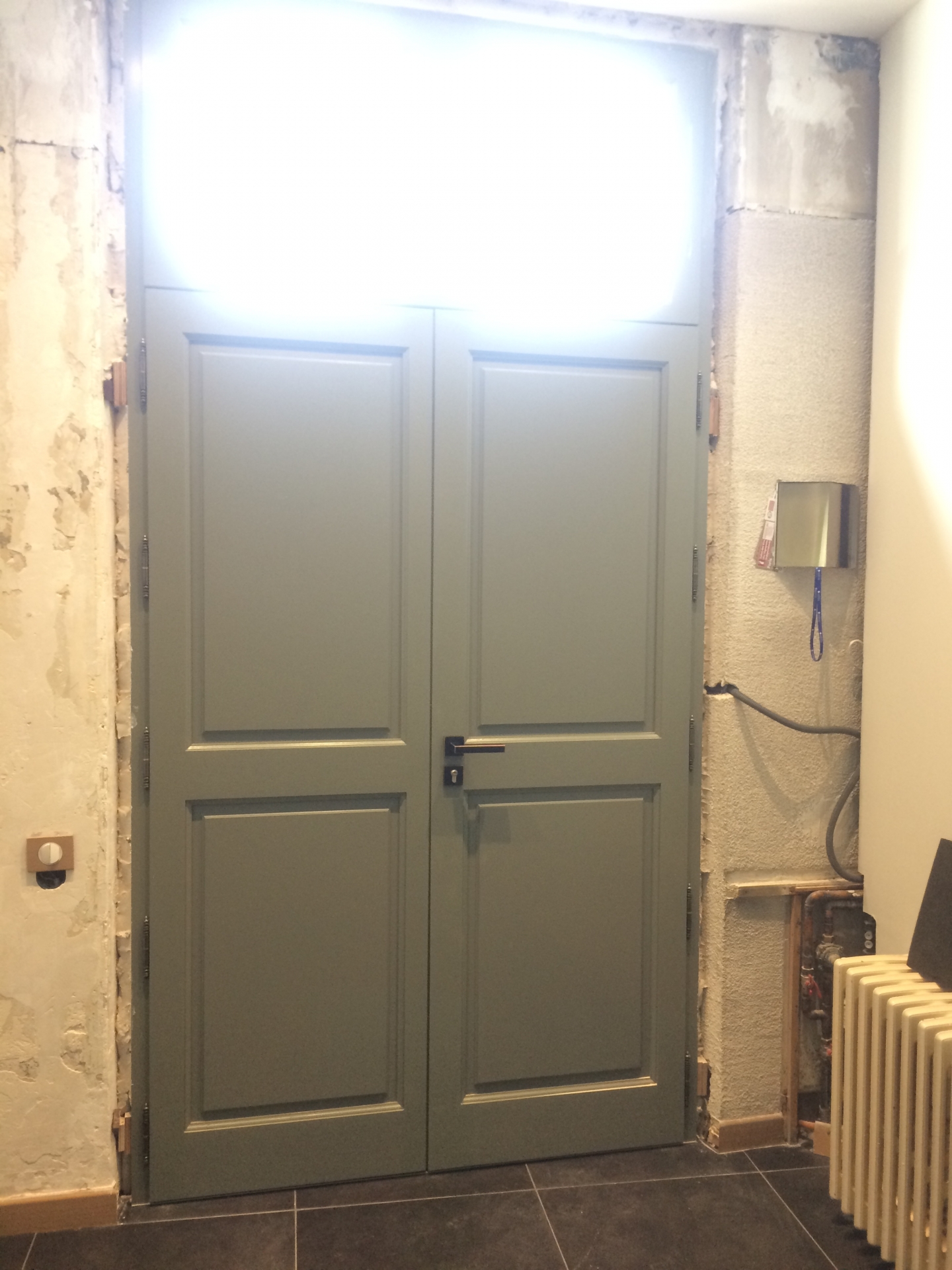 Porte Double Sur Mesure En Bois Avec Imposte