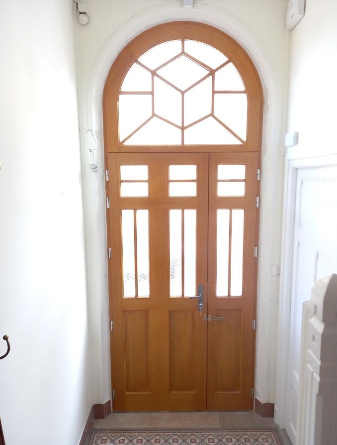 Porte Double Tierce Avec Imposte Cintre Bois Sur Mesure Vue Interieure