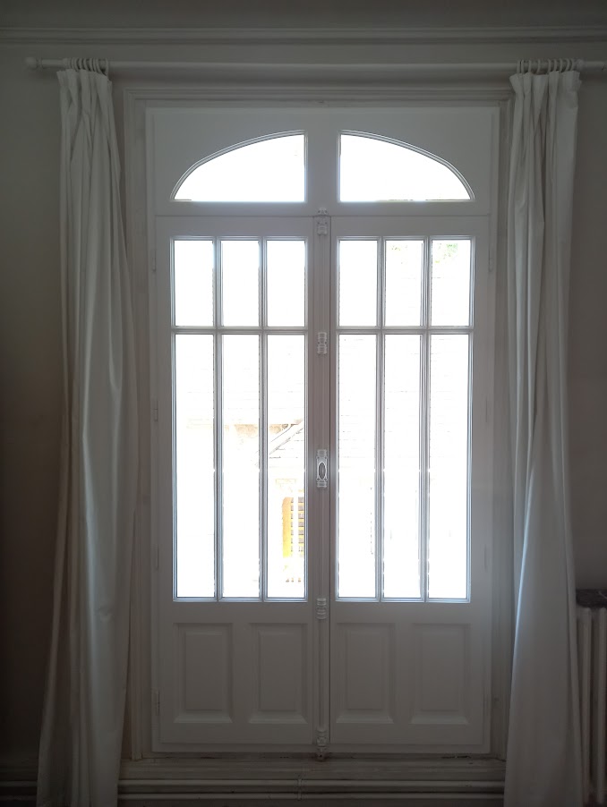 Porte Fenetre Avec Imposte Anse De Panier Bois Sur Mesure