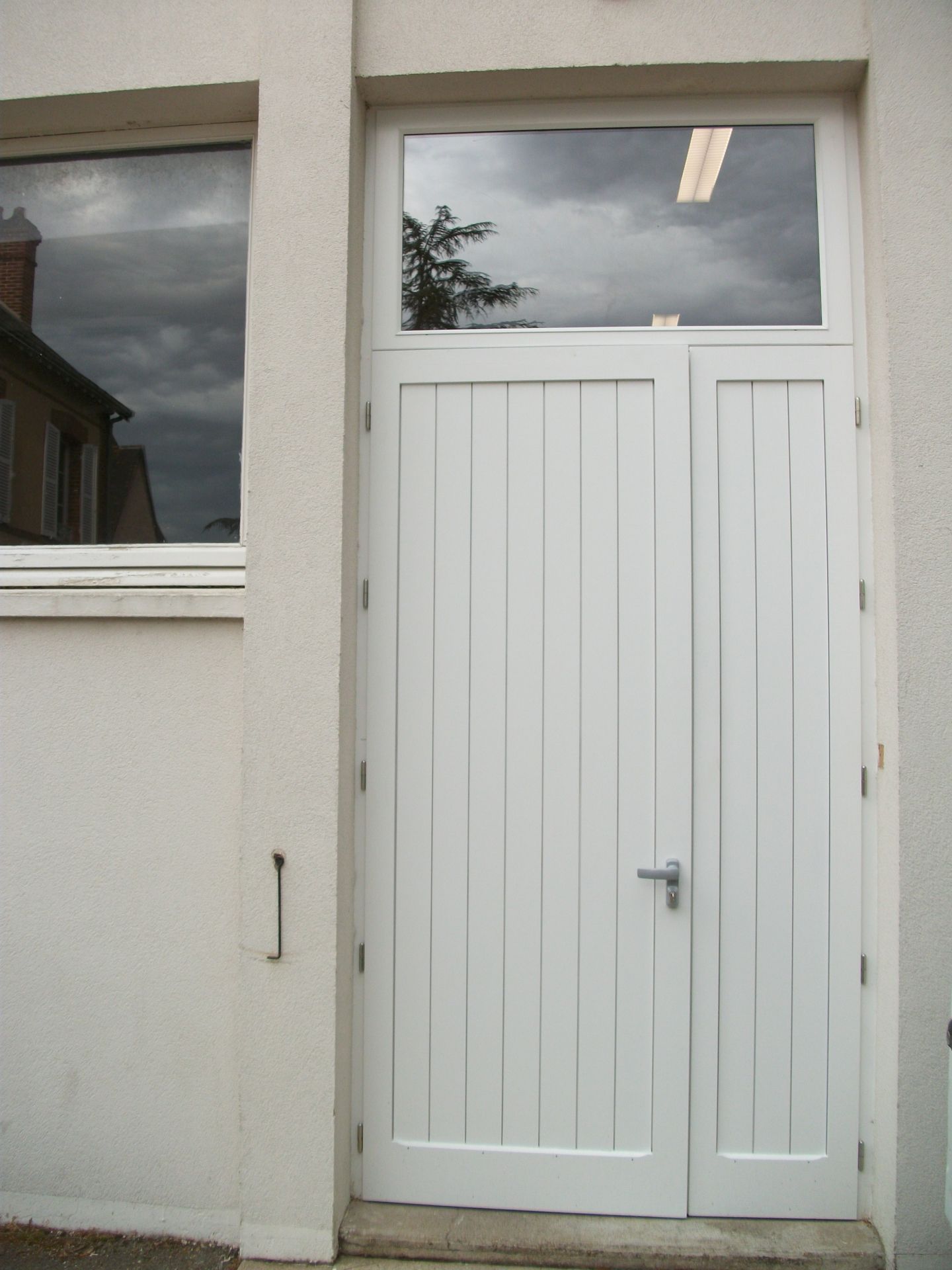 Porte Tierce Avec Imposte Ouverture Exterieur Sur Mesure En Bois