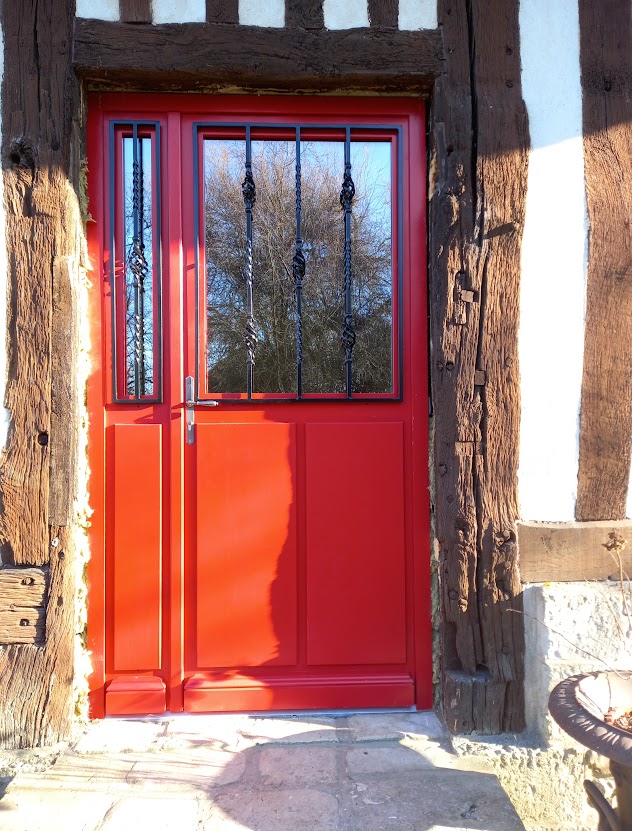 Porte Tierce Avec Grille Bois Sur Mesure